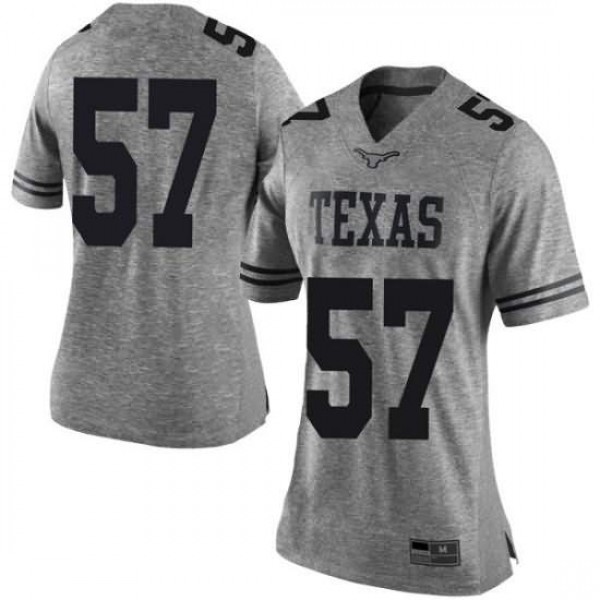 Women's University of Texas #57 Cort Jaquess Gray Limited High School Jersey